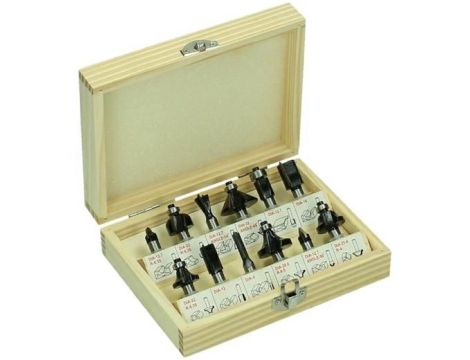 HIKOKI ZESTAW FREZÓW 12szt. UCHWYT 8mm