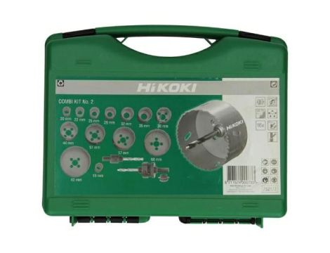 HIKOKI ZESTAW OTWORNIC  9szt. 19/25/32/38/44/57/68mm + 2xUCHWYT