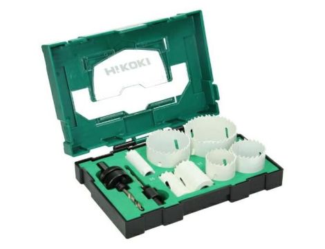 HIKOKI ZESTAW OTWORNIC  9szt. 19/25/32/38/44/57/68mm + 2xUCHWYT - 2