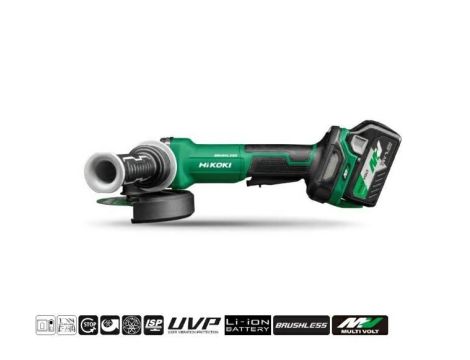 HIKOKI SZLIFIERKA KĄT. 36V 125mm G3613DVF WQZ  2x2,5Ah MV BL WŁ.CZUWAKOWY HSC