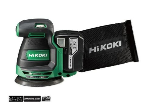 HIKOKI SZLIFIERKA MIMOŚRODOWA 18V 125mm SV1813DA WPZ 2x5,0Ah BL HSC