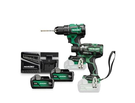HIKOKI ZESTAW 18V KC18DE WKZ (DS18DE + WR18DH) 2x5,0Ah HSC