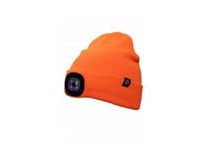 HOGERT CZAPKA ZIMOWA Z LAMPKĄ LED OTTO POMARAŃCZOWA UNI