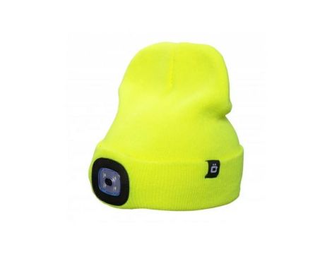 HOGERT CZAPKA ZIMOWA Z LAMPKĄ LED OTTO ŻÓŁTA UNI
