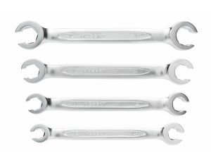 HOGERT KLUCZE OCZKOWE PÓŁOTWARTE PŁASKIE kpl. 4el.  8-17mm