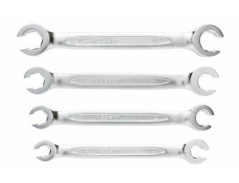 HOGERT KLUCZE OCZKOWE PÓŁOTWARTE PŁASKIE kpl. 4el.  8-17mm