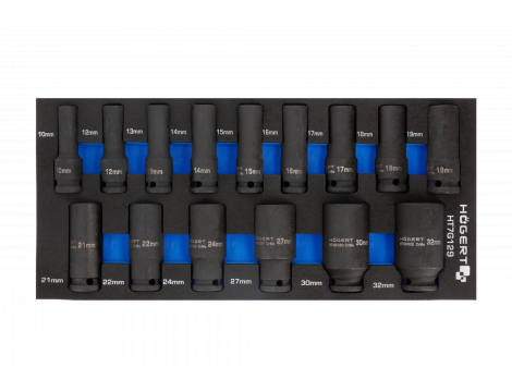 HOGERT NASADKI UDAROWE DŁUG. 15szt. 1/2" / WKŁAD EVA