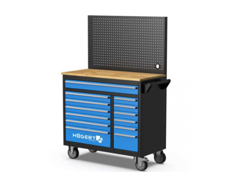 HOGERT WÓZEK WARSZTATOWY 13 SZUFLAD Z PANELEM ŚCIENNYM