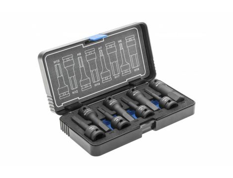 HOGERT ZESTAW KLUCZY TRZP.UDAR.HEX 8szt. 1/2", CRMO