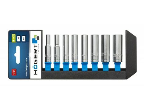 HOGERT ZESTAW NASADEK DŁ/BL. 1/4" 8cz.