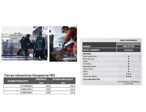 HUSQVARNA TARCZA DIAM FR3  125mm DO METALU
