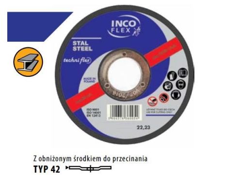 TARCZA METAL INCOFLEX  125*3,2 WYG. - 2