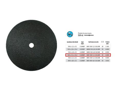 TARCZA METAL INCOFLEX  350*3,5*25,4 . - 2