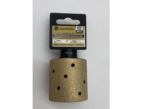 FREZ DIAMENTOWY WALCOWY M14  50mm /INDIAN PROFESSIONAL