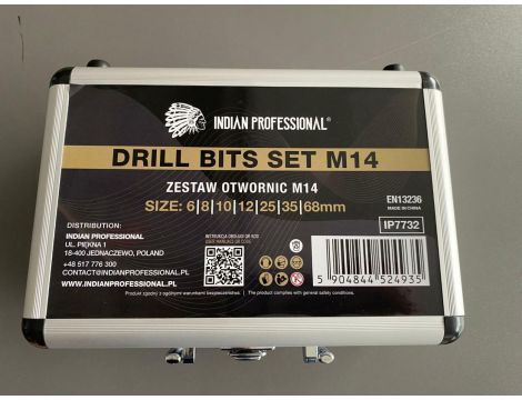 KORONA DIAMENTOWA M14 ZESTAW 6/8/10/12/25/35/68mm WIERCENIE NA SUCHO /INDIAN PROFESSIONAL
