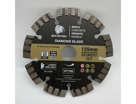TARCZA DIAMENTOWA 125mm SEGMENT TURBO CUT  INDIAN PROFESSIONAL