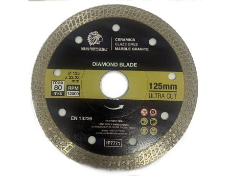 TARCZA DIAMENTOWA 125mm x 1,6mm x 22,2mm ULTRA CUT  INDIAN PROFESSIONAL - 3