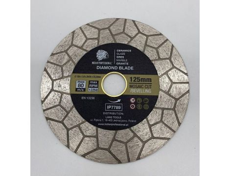 TARCZA DIAMENTOWA 125mm x 2,0mm x 22,2mm MOSAIC CUT /INDIAN PROFESSIONAL