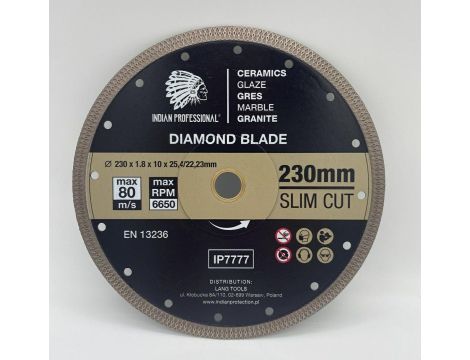 TARCZA DIAMENTOWA 230mm SLIM CUT  INDIAN PROFESSIONAL