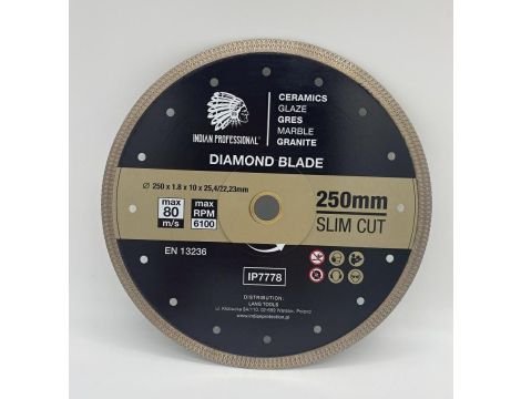 TARCZA DIAMENTOWA 250mm SLIM CUT  INDIAN PROFESSIONAL