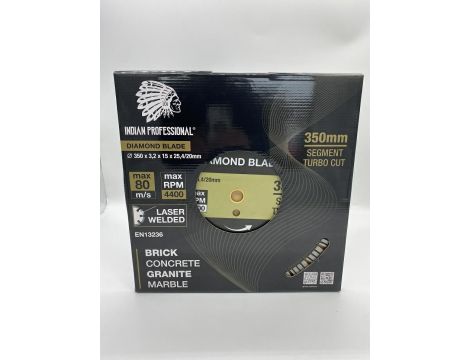 TARCZA DIAMENTOWA 350mm SEGMENT TURBO CUT  INDIAN PROFESSIONAL 15mm - 2