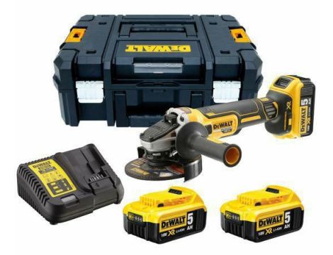 DEWALT SZLIFIERKA KĄTOWA  125mm 18V DCG405P2 3x5,0Ah BL