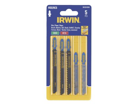 IRWIN BRZESZCZOT HCS/HSS DO WYRZYNARKI / TYP T / METAL/DREWNO kpl. 5szt. - 2