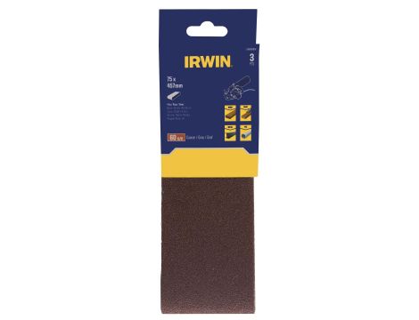 IRWIN PASY BEZKOŃCOWE  75mm x 457mm  P 60  /3szt. - 2