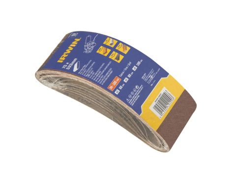 IRWIN PASY BEZKOŃCOWE  75mm x 533mm  P 60(x3), 80(x3), 100(x3)  /9szt. - 2