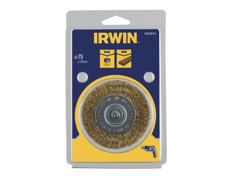 IRWIN SZCZOTKA TARCZOWA Z TRZPIENIEM  75mm x 10mm - 2