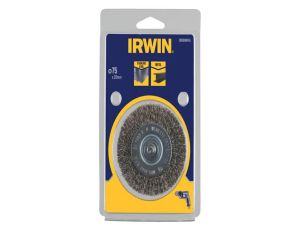 IRWIN SZCZOTKA TARCZOWA Z TRZPIENIEM  75mm x 10mm INOX