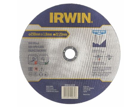 IRWIN TARCZA DO METALU/STALI NIERDZEWNEJ PŁASKA 230mm x 1,8mm x 22,23mm