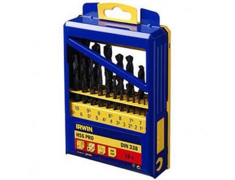 IRWIN WIERTŁO METAL HSS DIN-338 KPL.19sz 1,0 - 10,0 mm co 0,5 mm