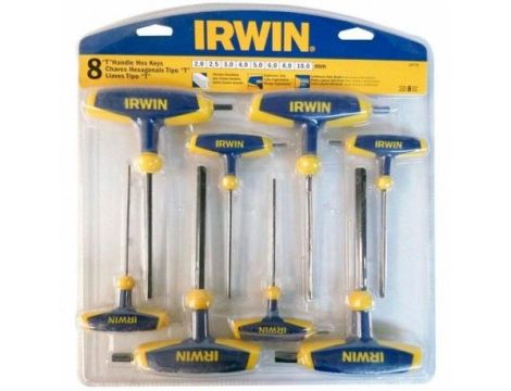 IRWIN ZESTAW IMBUSÓW TYPU T 8szt. 2.0 - 2.5 - 3.0 - 4.0 - 5.0 - 6.0 - 8.0 - 10.0
