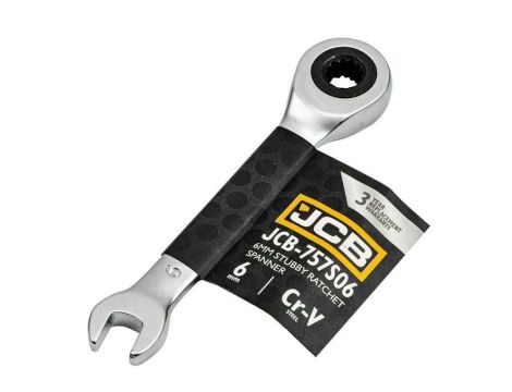 JCB KLUCZ PŁASKO-OCZKOWY Z GRZECHOTKĄ  6mm  KRÓTKI