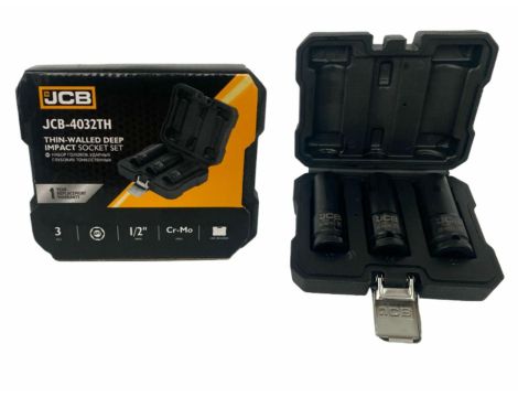 JCB NASADKI UDAROWE DŁ.kpl.  3el.1/2"  6-KĄT. (17,19,21mm) CIENKOŚCIENNE