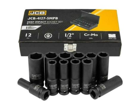 JCB NASADKI UDAROWE DŁ.kpl. 12el.1/2"  6-KĄT. (10-24mm)