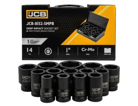 JCB NASADKI UDAROWE DŁ.kpl. 14el.1"  6-KĄT. (22-60mm)