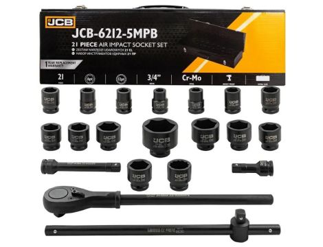 JCB NASADKI UDAROWE kpl. 21el.3/4"  6-KĄT. (17-50mm)