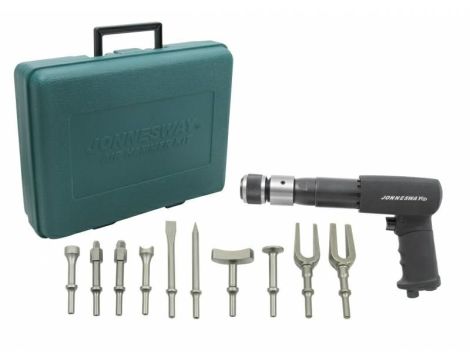 JONNESWAY PNEUMATYCZNA MŁOTEK DO WIBRACYJNEGO LUZOWANIA POŁĄCZEŃ Z ZESTAWEM ADAPTERÓW