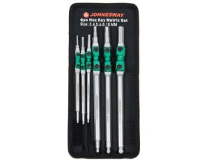 JONNESWAY KLUCZE WPUSTOWE AMPULOWE 6szt. Z PODWÓJNYM PRZEGUBEM