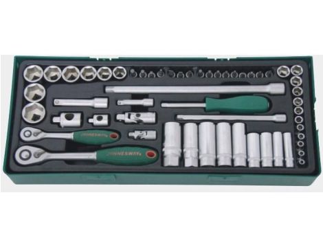 JONNESWAY KPL.KLUCZY NASAD. 1/4" 3/8"S04H3157SP 57elem....