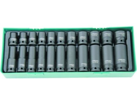 JONNESWAY KPL.NAS.UDAR.22cz.(1/2"6KT)S03A4122SP KRÓTKIE + DŁUGIE 10-24mm