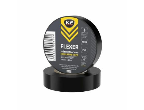 K2 FLEXER TAŚMA IZOLACYJNA MAŁA CZARNA PCV 15mm x 10m