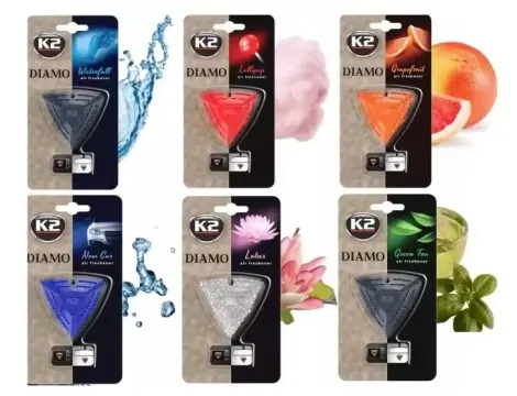 K2 MIX ZAPACHÓW/ZAWIESZEK W KSZTAŁCIE DIAMENTU DIAMO MIX 12szt.