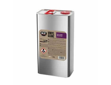 K2 NABŁYSZCZA I ODNAWIA GUMĘ ORAZ PLASTIKI ZEWNĘTRZNE, SZYBKO WYSYCHA, BEZBARWNY, ANTYSTATYCZNY. VINYL GLANZ  5L