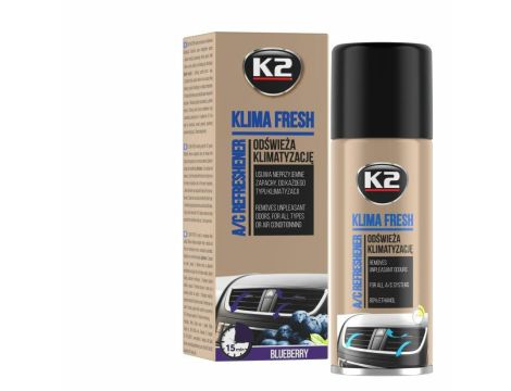 K2 ODŚWIEŻACZ KLIMA FRESH BLUEBERRY 150 ML