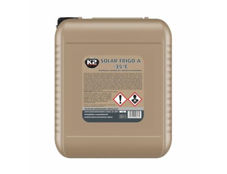 K2 PŁYN NA BAZIE GLIKOLU ETYLENOWEGO DO INSTALACJI CHŁODNICZYCH SOLAR FRIGO A -35C 20L