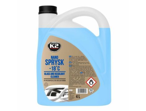 K2 PŁYN ZIMOWY DO SPRYSKIWACZY -18st NANO SPRYSK 4L