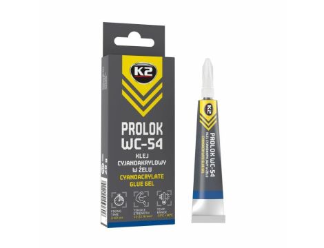 K2 PROLOK WC-54 ŻELOWY KLEJ CYJANOAKRYLOWY 20g......
